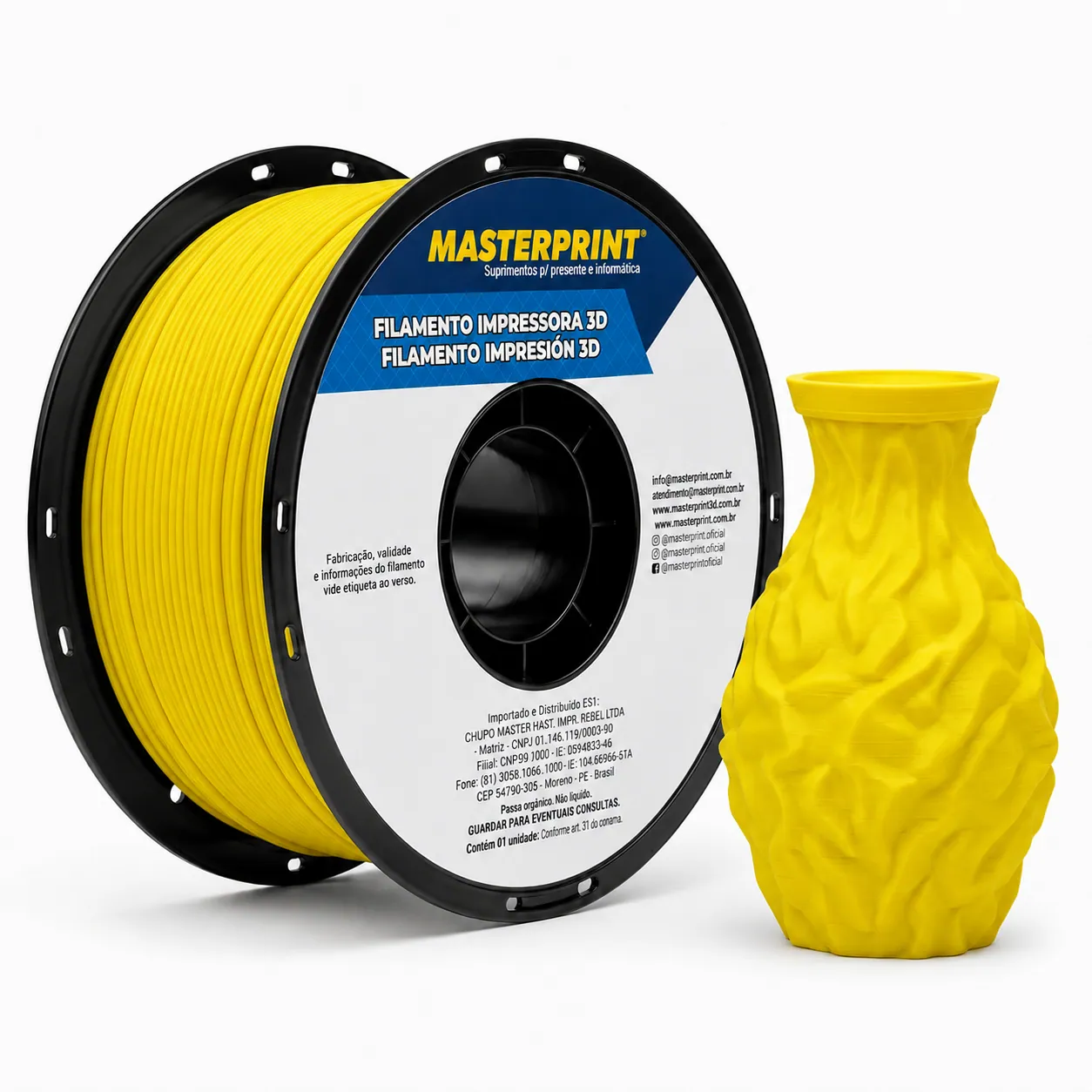 MP-FILAMENTO 3D - PETG AMARELO 1KG (1.75MM)