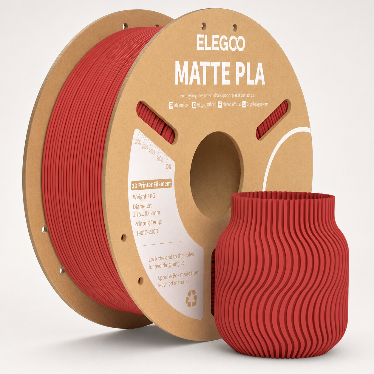 Elegoo PLA Matte - Red Ruby