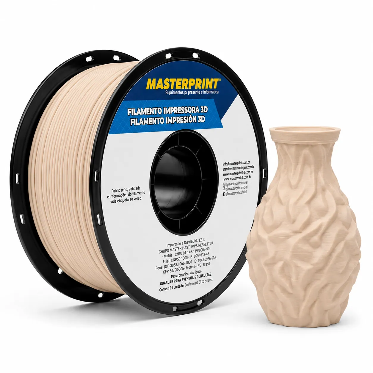 MP-FILAMENTO 3D - PLA MADEIRA - 1KG