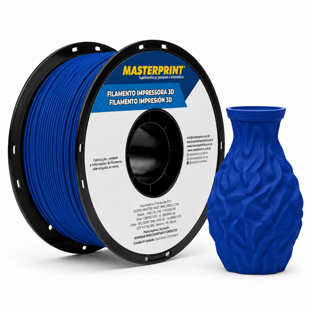 MP-FILAMENTO 3D - PLA AZUL ESCURO - 1KG (1.75MM)