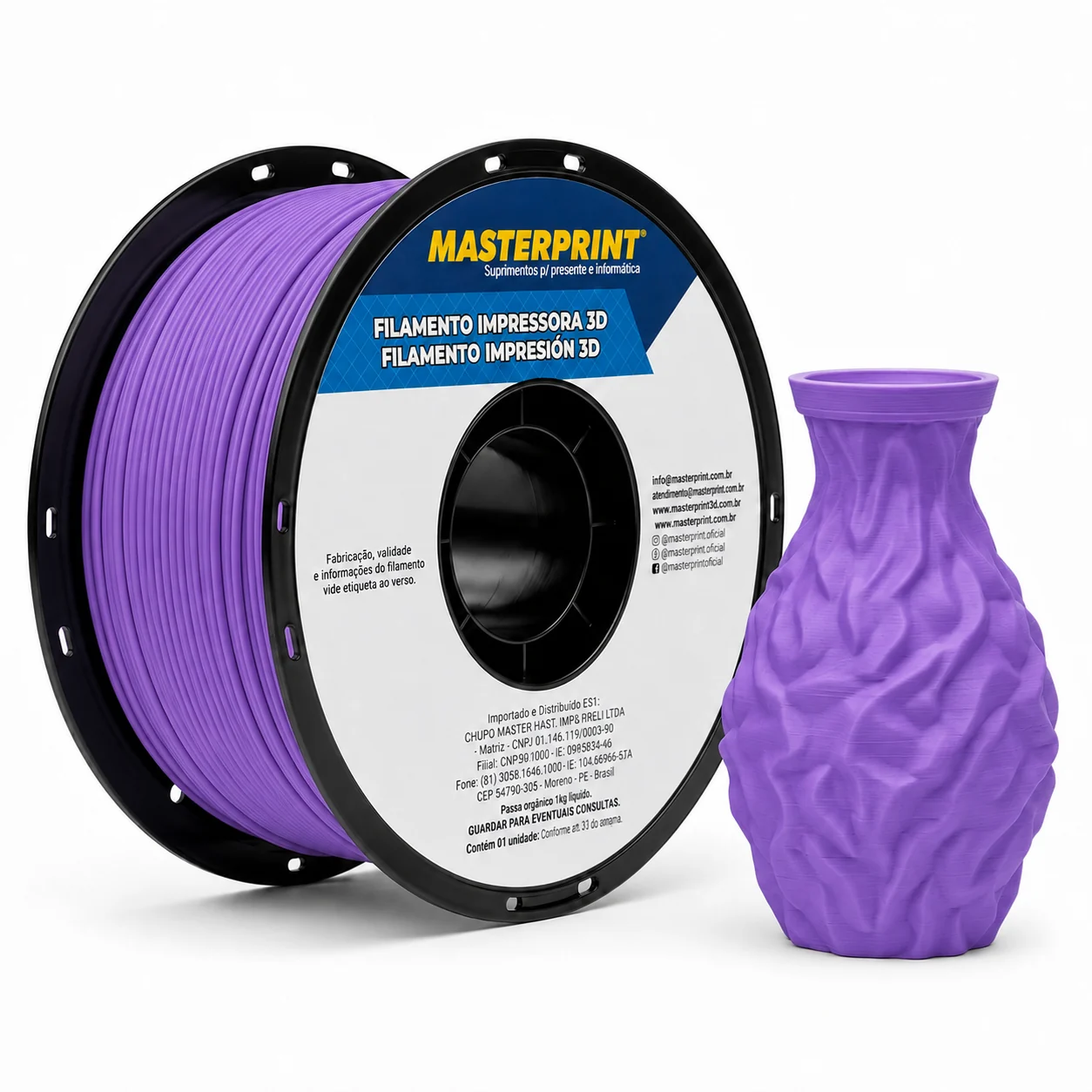 MP-FILAMENTO 3D - PETG ROXO 1KG (1.75MM)