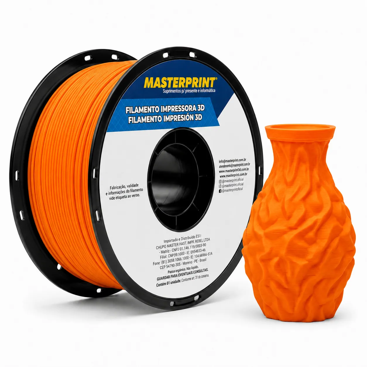 MP-FILAMENTO 3D - PETG LARANJA 1KG (1.75MM)
