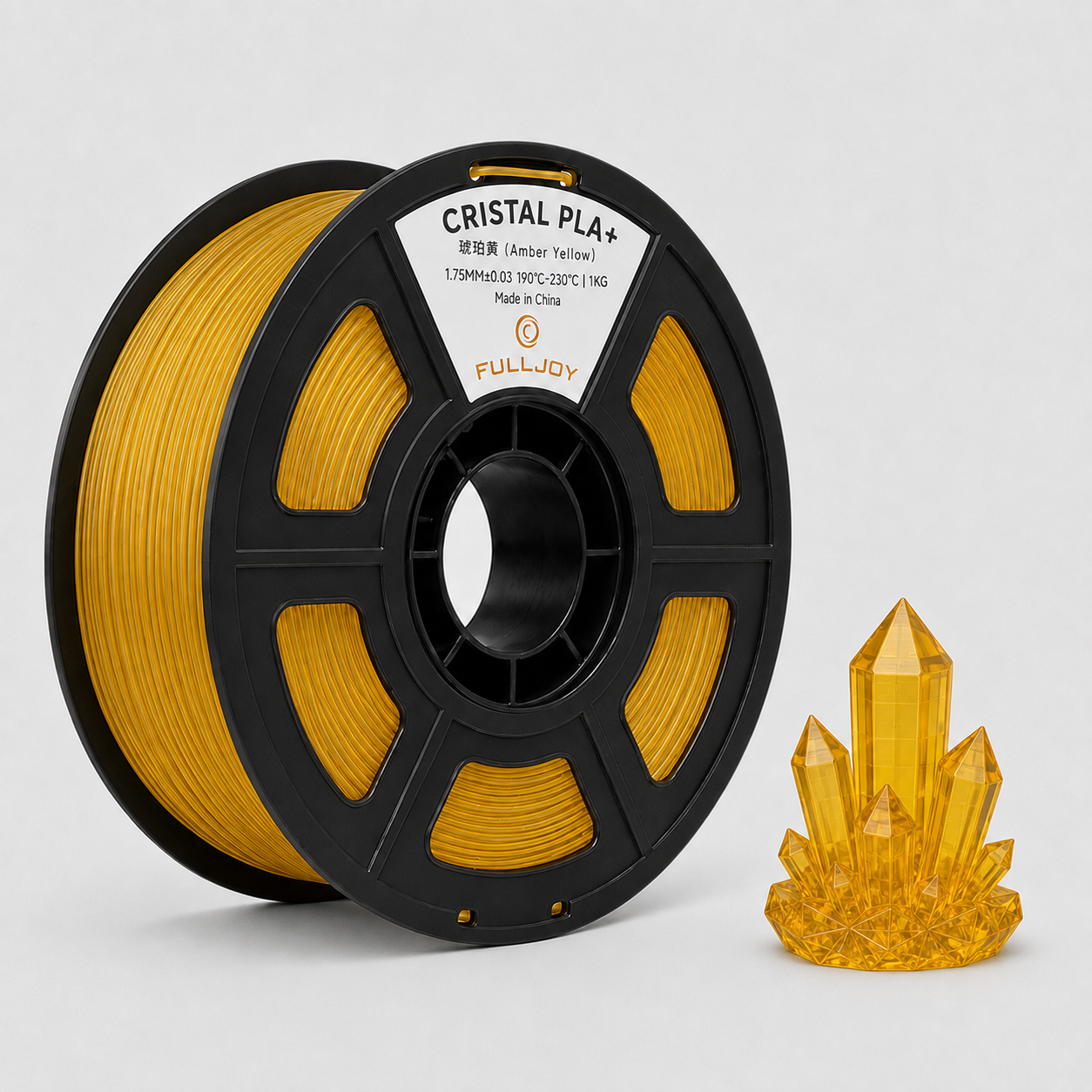 Fulljoy Crystal PLA Roland Purple - Amber Yellow