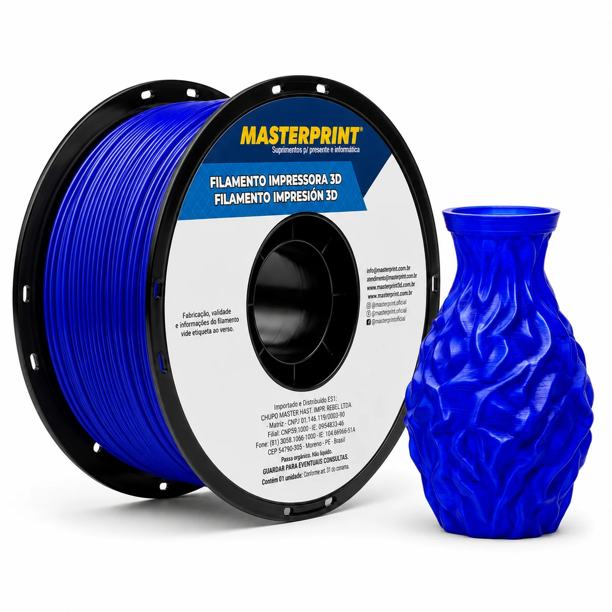 MP-FILAMENTO 3D - PETG TRANSLUCIDO AZUL 1KG (1.75MM)