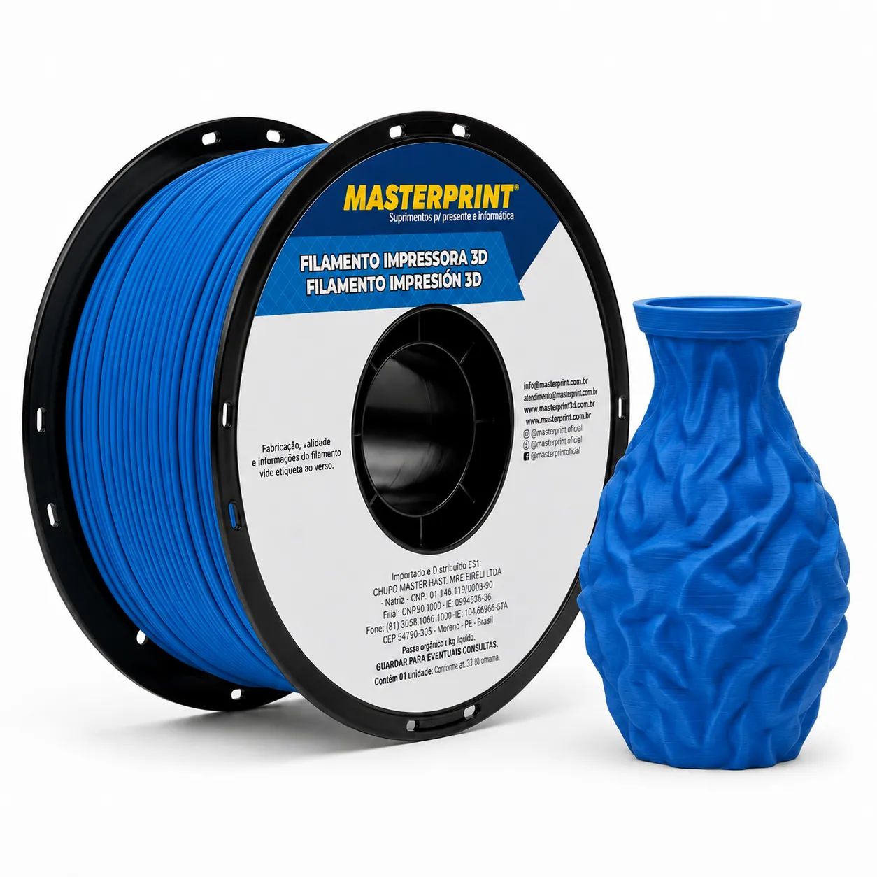 MP-FILAMENTO 3D - PETG AZUL - 1KG (1.75MM)