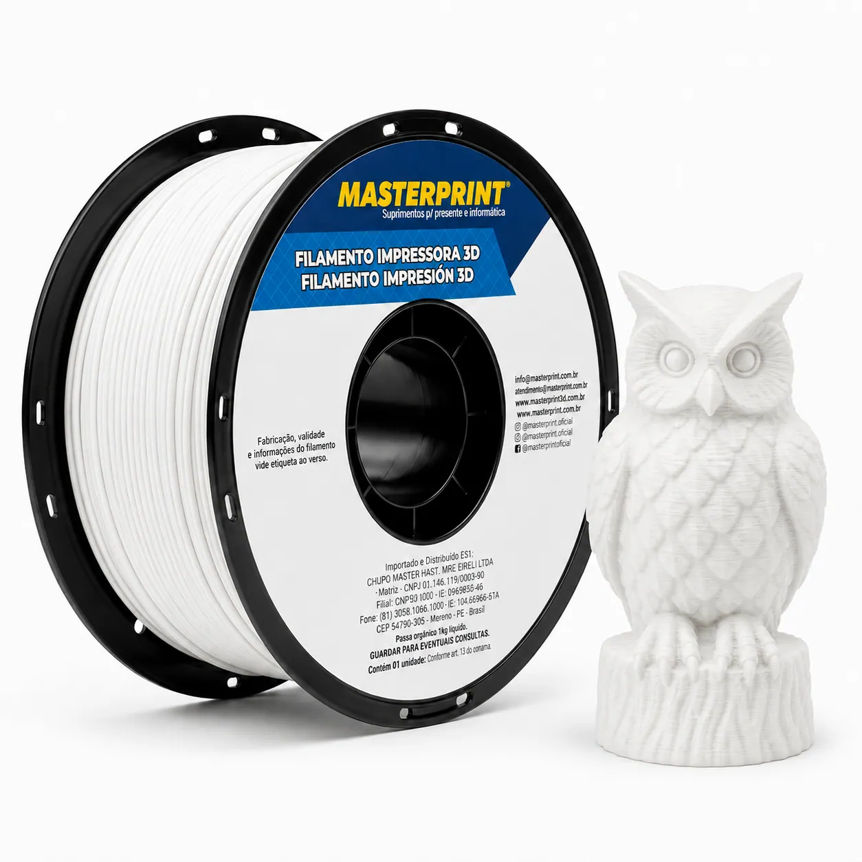 MP-FILAMENTO 3D - TPU BRANCO 1KG (1.75MM)